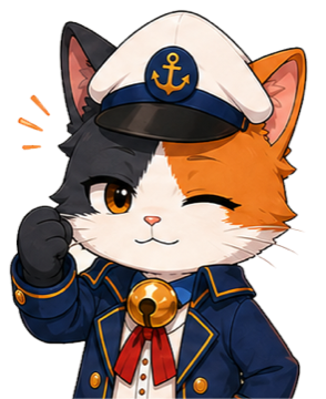 加油的 MOJi 船长猫