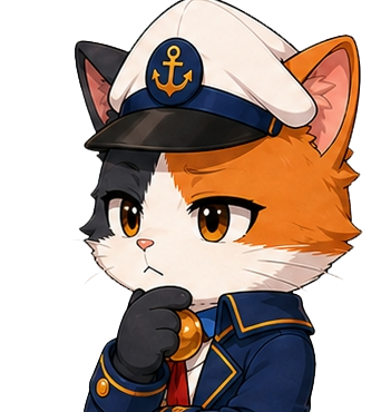 思考活动规则的 MOJi 船长猫